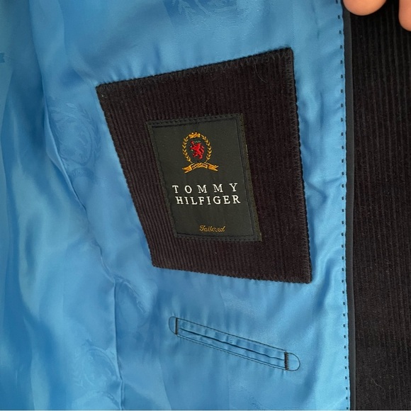 Tommy Hilfiger Men's Corduroy Sport Coat Blazer Navy Size 42 - Picture 5 of 11